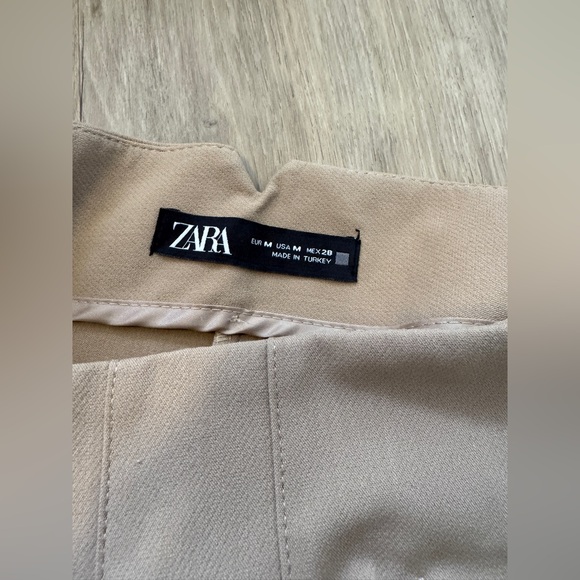 NWOT Zara Pants with a high waist Beige - Picture 12 of 12